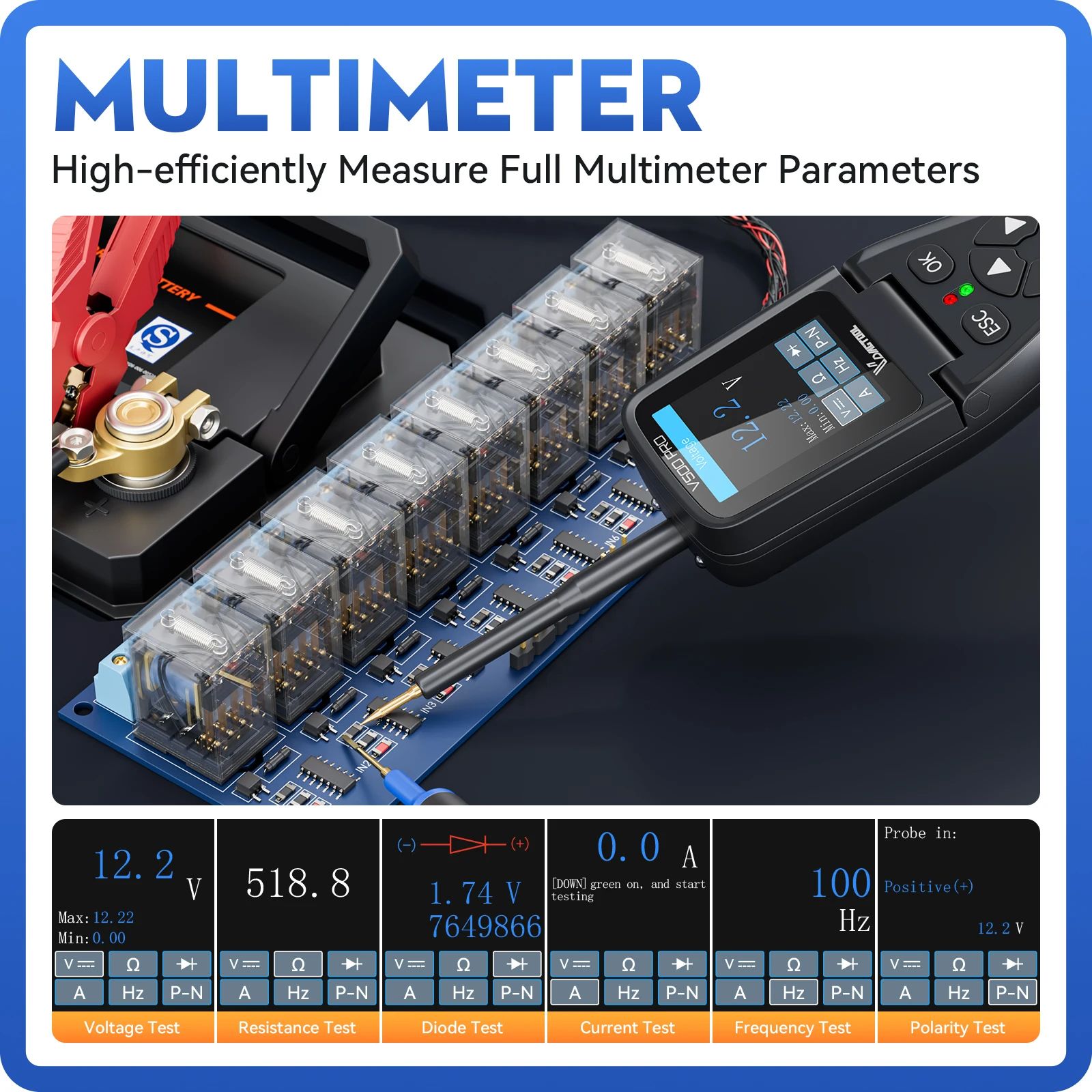 Automotive Power Circuit Probe Tester, Complete Electrical System Diagnostic Tool