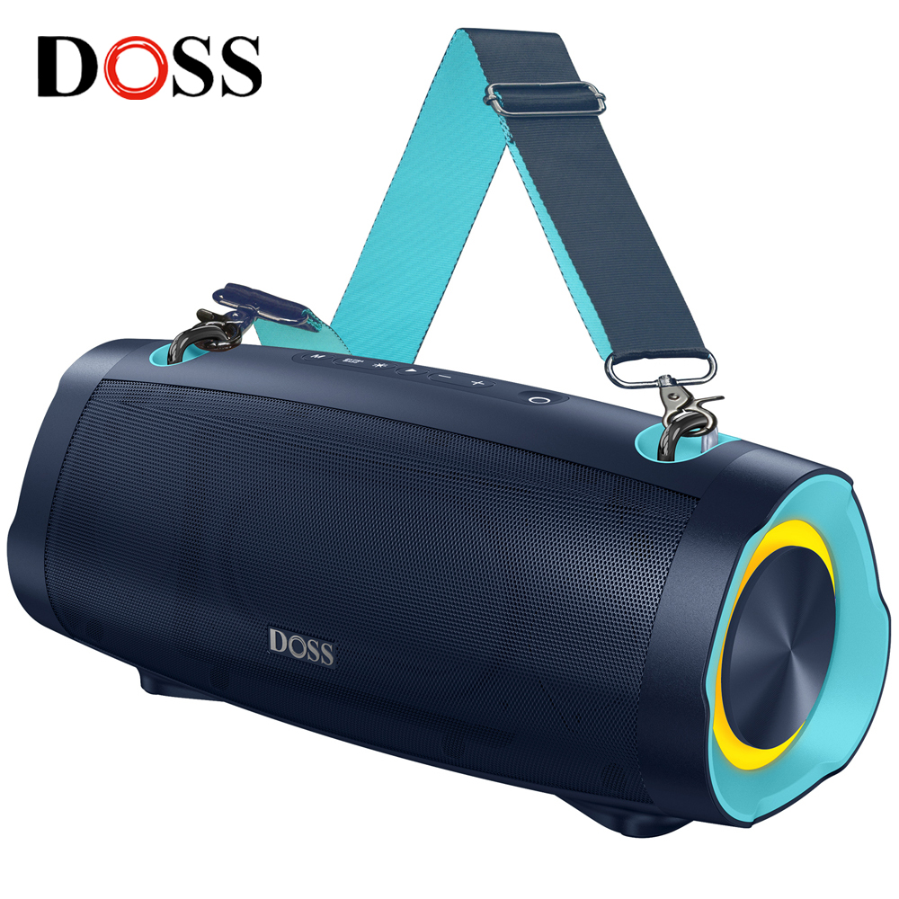 Bluetooth Speaker Portable Loud Bass, 24 Hour Playtime, LED Light, IPX6 Waterproof, Power Bank Outdoor Sound