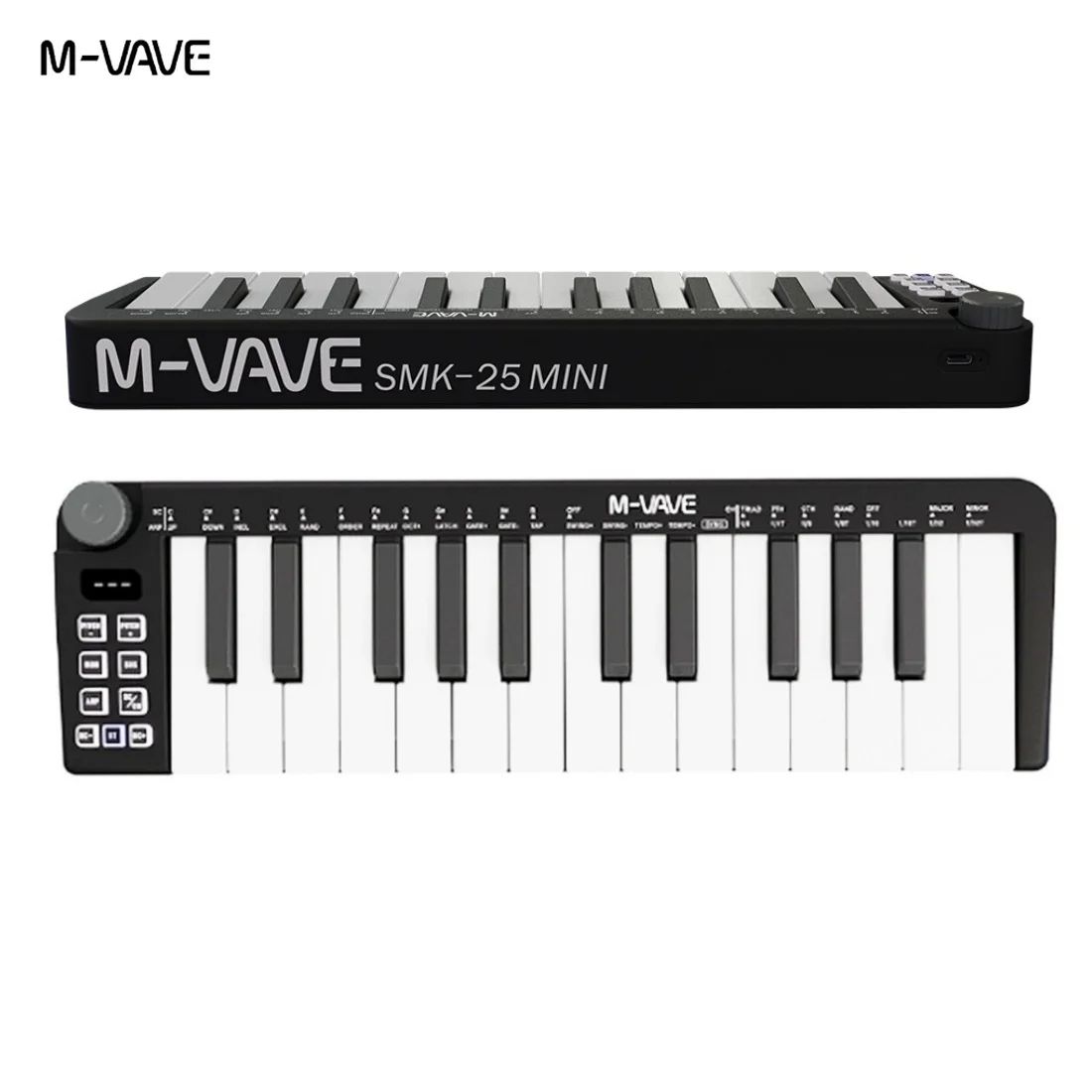 Pad Controller Keyboard USB Key with Drum Pads, 8 Knobs, Music Production Software, Wireless Bluetooth MIDI Keyboard