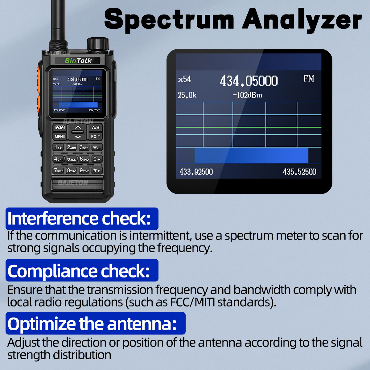 Multi-Band Walkie Talkie with Bluetooth & Noise Reduction