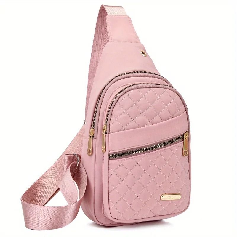 Lightweight Quilted Chest Bag Foldable Crossbody Shoulder Tote