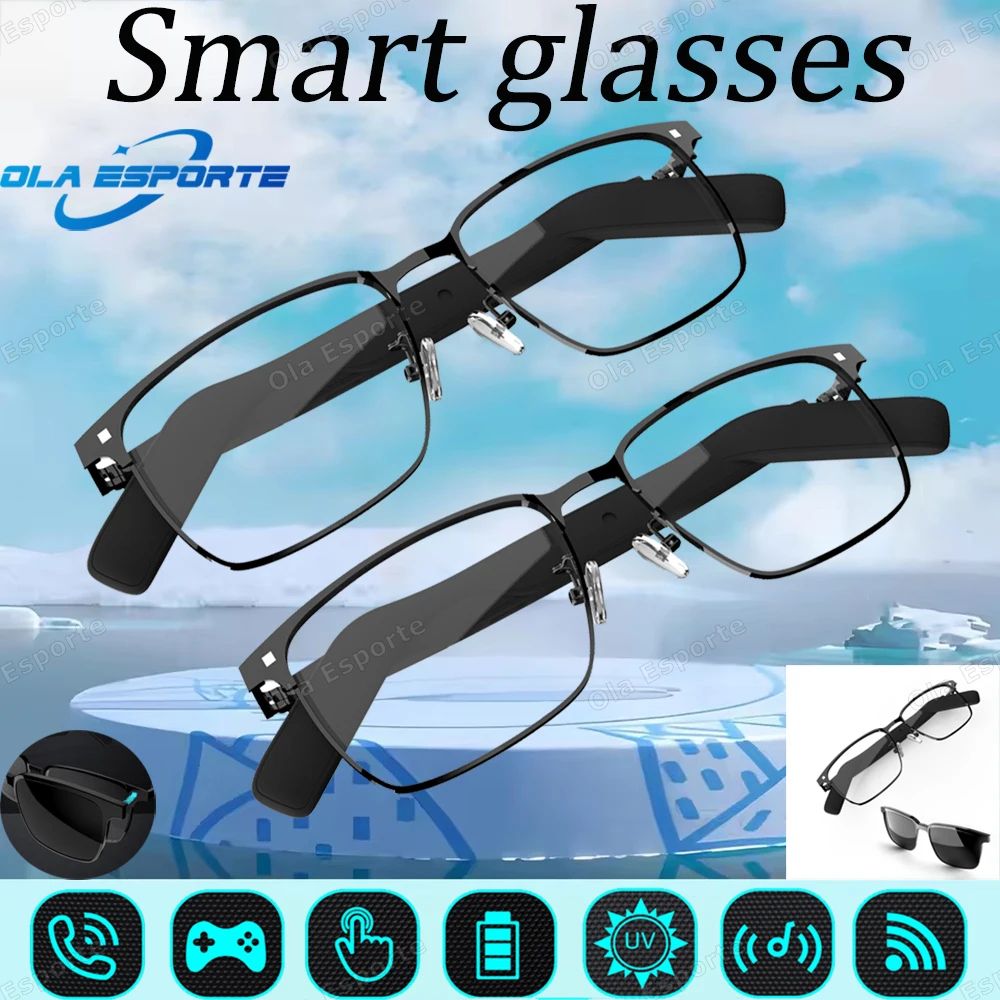 2 in 1 Magnetic Smart Glasses Bluetooth Audio UV Protection Sunglasses