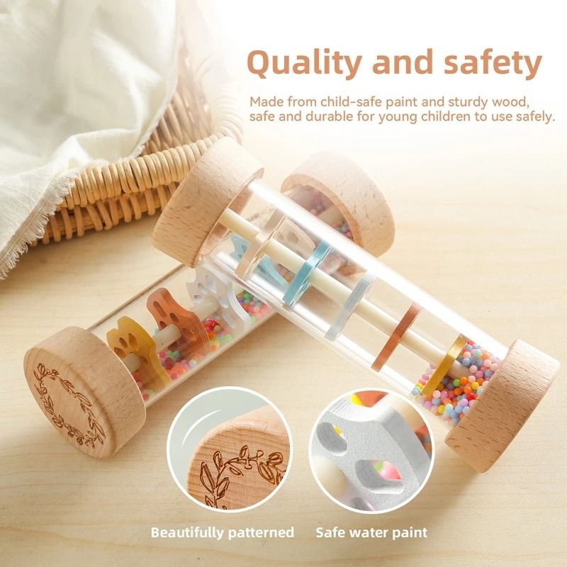 Montessori Rainbow Hourglass Pediatric Rain Stick