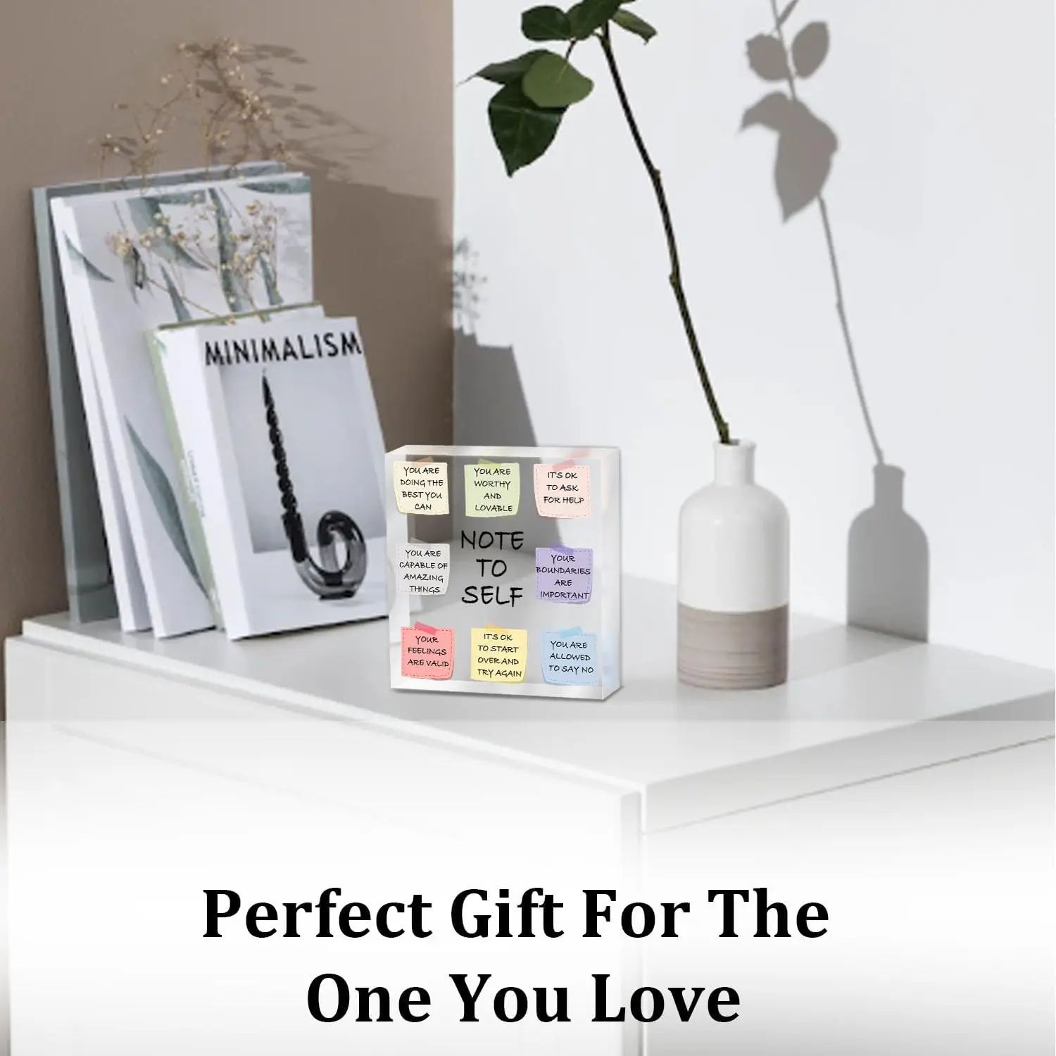 Mental Health Gifts Acrylic Desk Sign for Therapist Office Decor and Psychology Gifts
