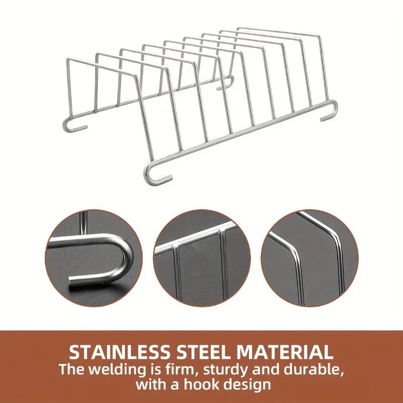 Multi-Slice Air Fryer Toast Rack Stainless Steel Bread Holder