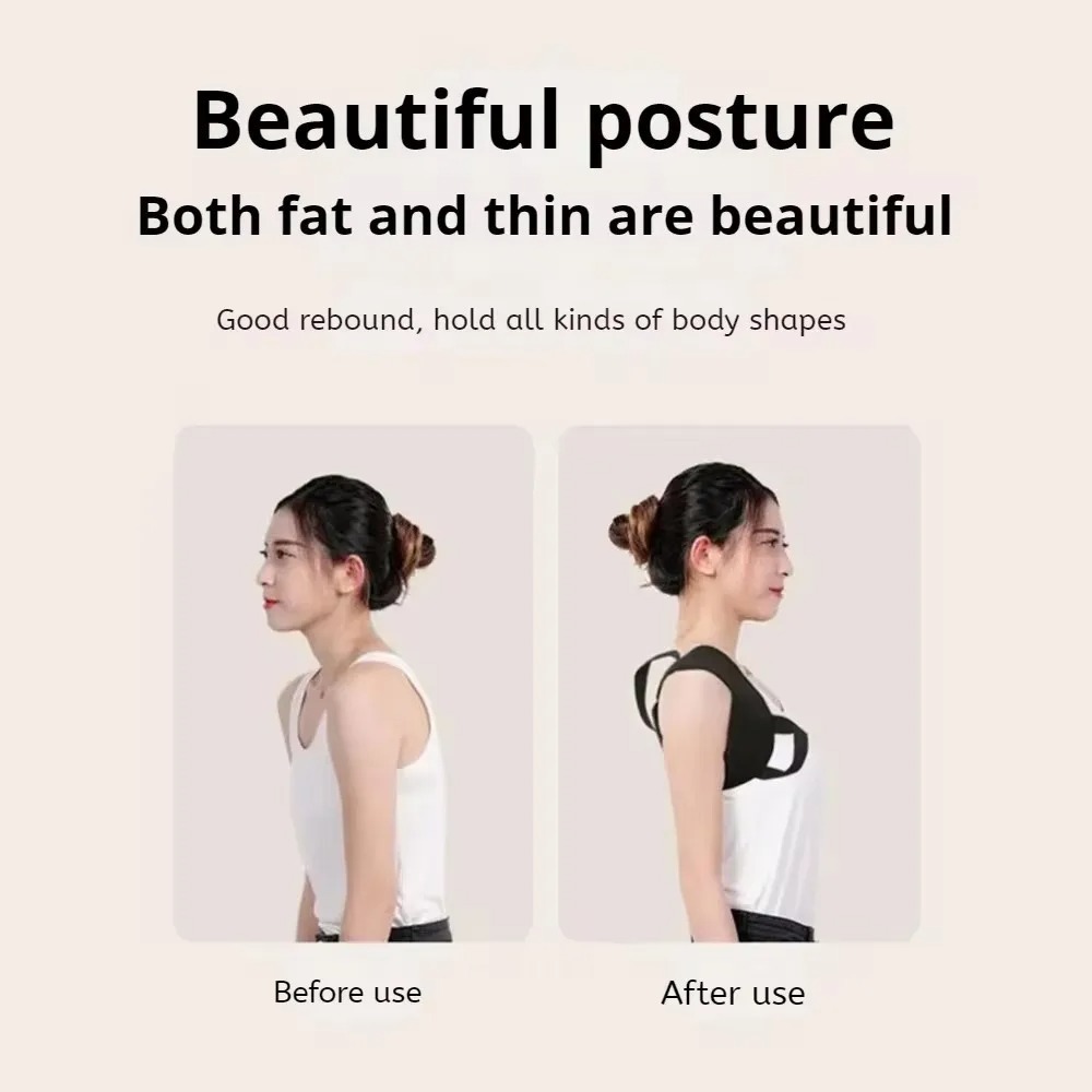 Open Shoulder Spine Support Belt, Adjustable Adult Corrective Clavicle and Humpback Prevention