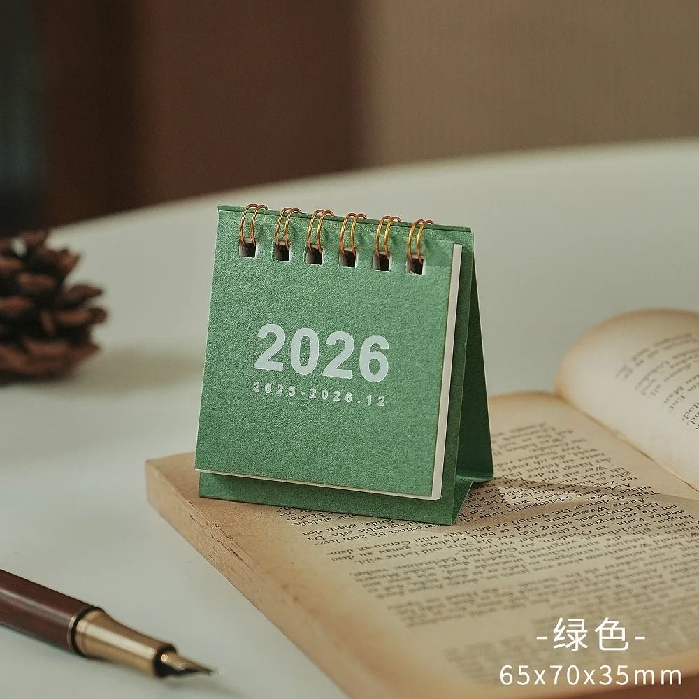 2026 Mini Simple Desk Calendar Creative Coil Desktop Planner
