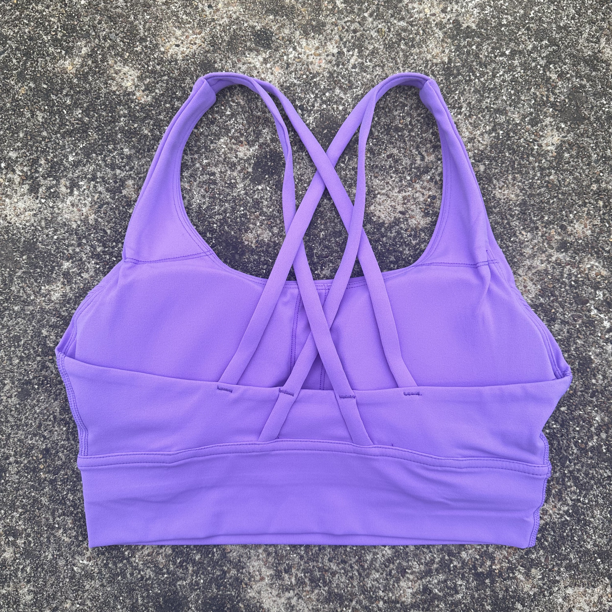 Women's Solid Color Fitness Sport Bra, Cross Soft High Strength Tight Top, Yoga Gym Underwear with Chest Pad