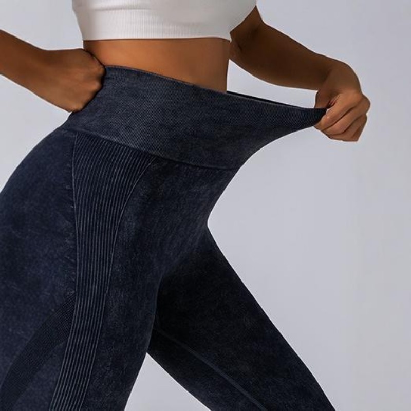 Matte Washed Seamless High Waist Yoga Pants Women, High Elastic Sexy Hip Lifting Leggings for Gym Workout Running Sports