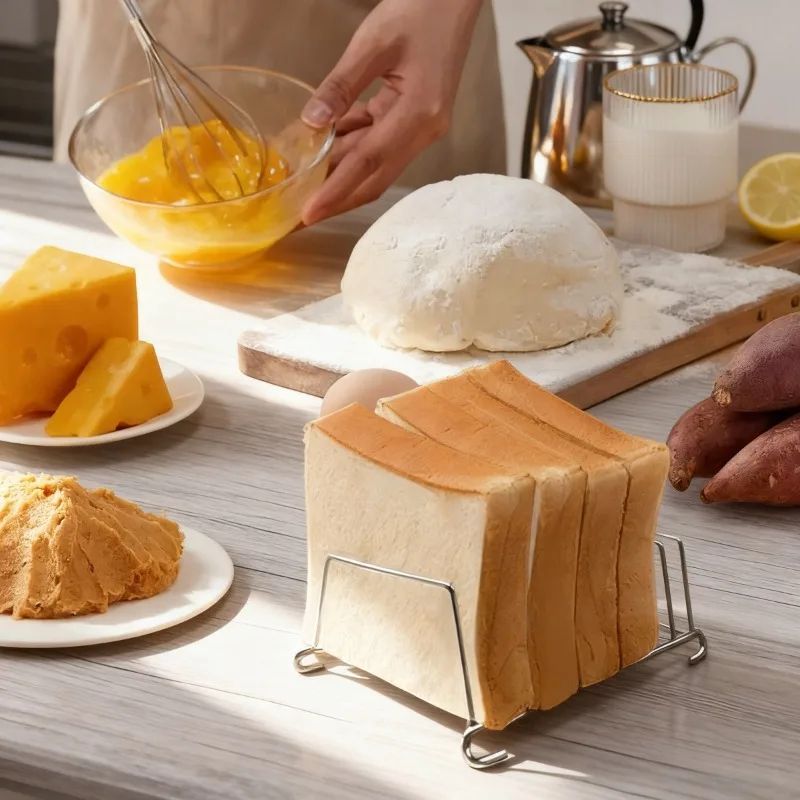 Multi-Slice Air Fryer Toast Rack Stainless Steel Bread Holder