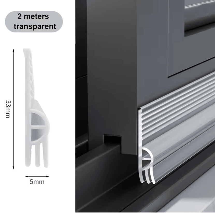 TPE Sliding Window Seal Strip Self Adhesive Triple Sound Insulation Windproof Weatherstrip Tape