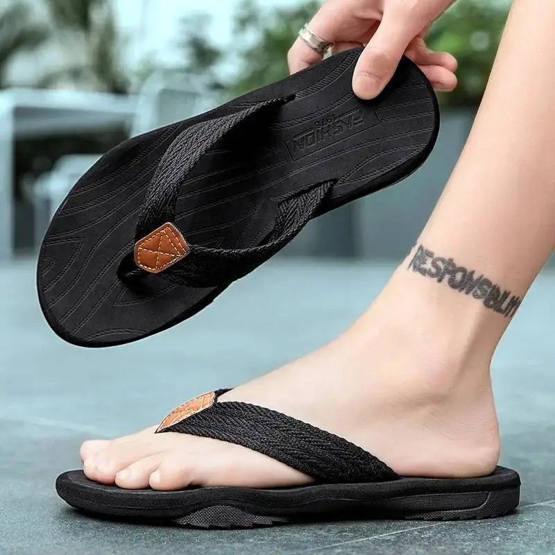 CoastStride Mens Flip Flops Anti Slip Summer Beach Sandals