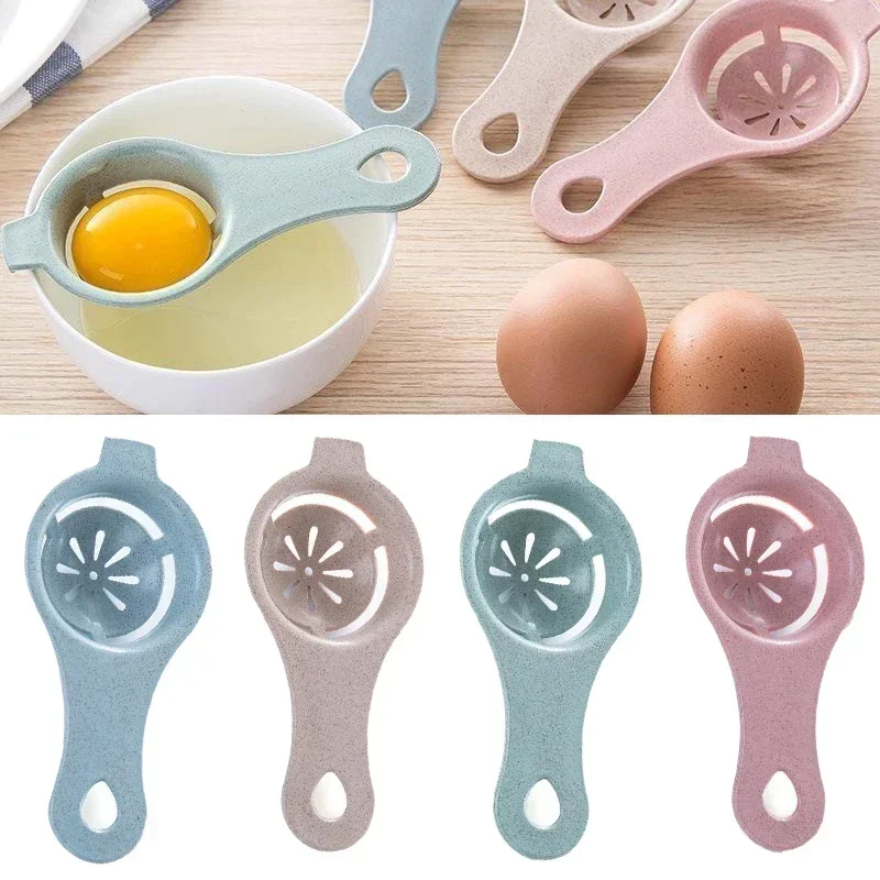 Wheat Straw Egg White Separator, Egg Yolk Separator, Egg Filter Kitchen Gadget for Baking Cooking
