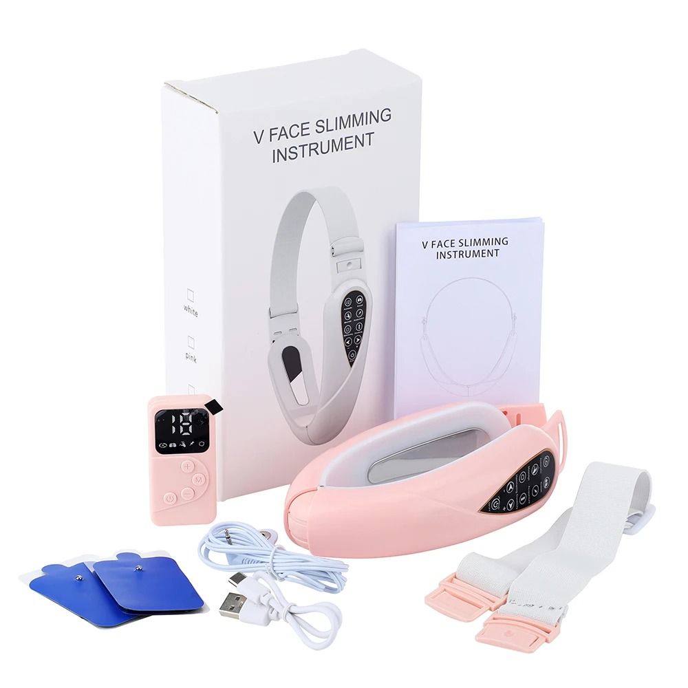 Face Lifting Device Red Light Skin Rejuvenation V Face Massager Double Chin Lift Up Remote Control
