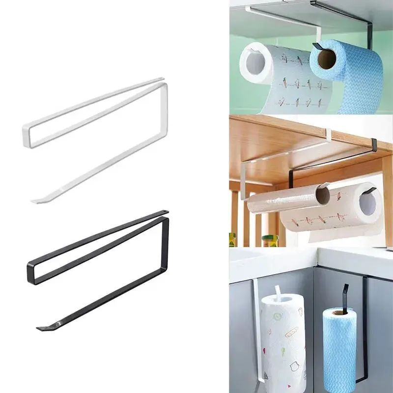 No-Punch Paper Roll and Cling Film Storage Rack