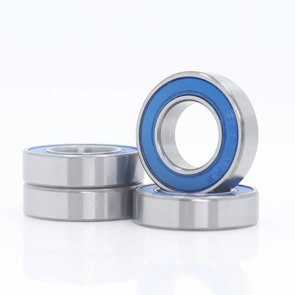 6802 MAX Bike Pivot Bearings 15x24x5mm (4-Pack) - Full-Ball Chrome Steel Sealed Suspension Bearings