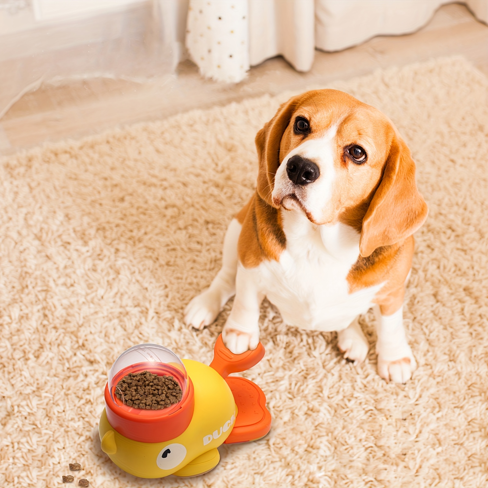 Little Yellow Duck Freeze-Dried Snack Launcher Dog Slow Feeder Toy Interactive Pet Feeding Toy