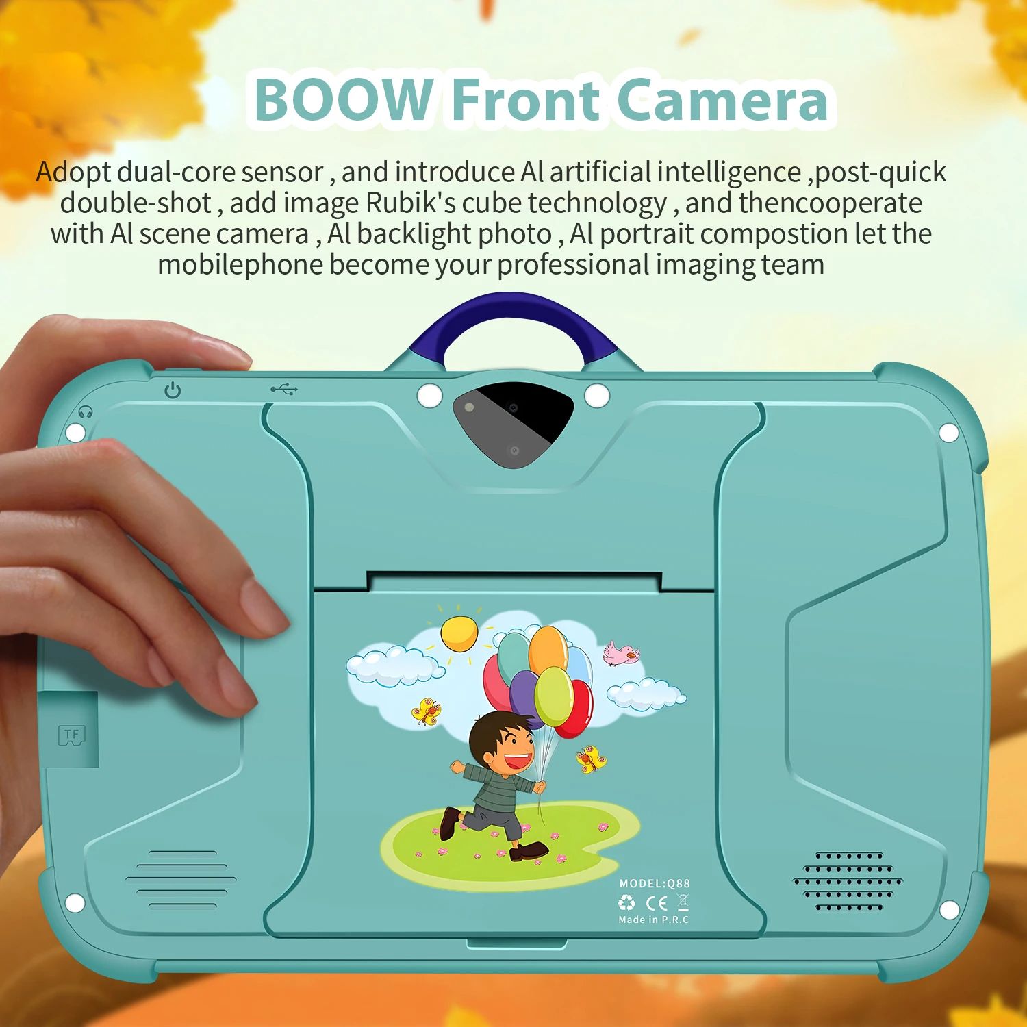 7 Inch Android 13 Kids Tablet PC, Quad Core, 4GB RAM, 64GB ROM Educational Learning Tablet for Children