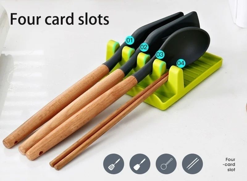 Non Slip Kitchen Utensil Holder Rack