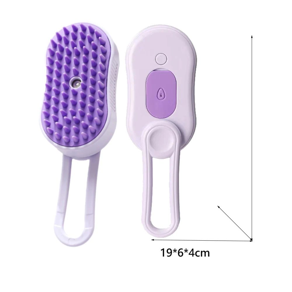SteamSoft Pet Grooming Brush – Cat Dog Spray Comb with Massage & Hair Removal