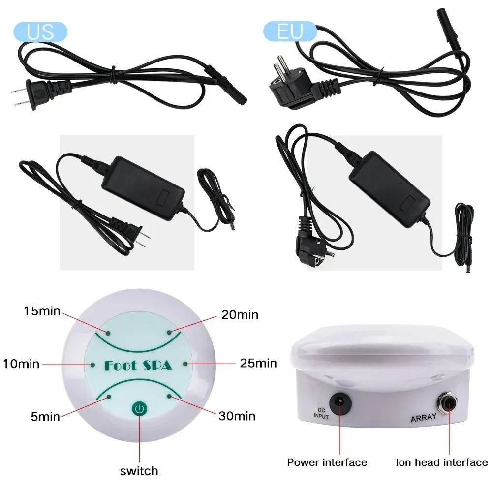 Detox Ionic Foot Spa Bath Machine with Massage and Ion Detox Therapy
