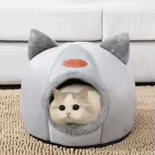 Cozy Indoor Pet Cave Bed for Cats and Small Dogs Winter Comfort