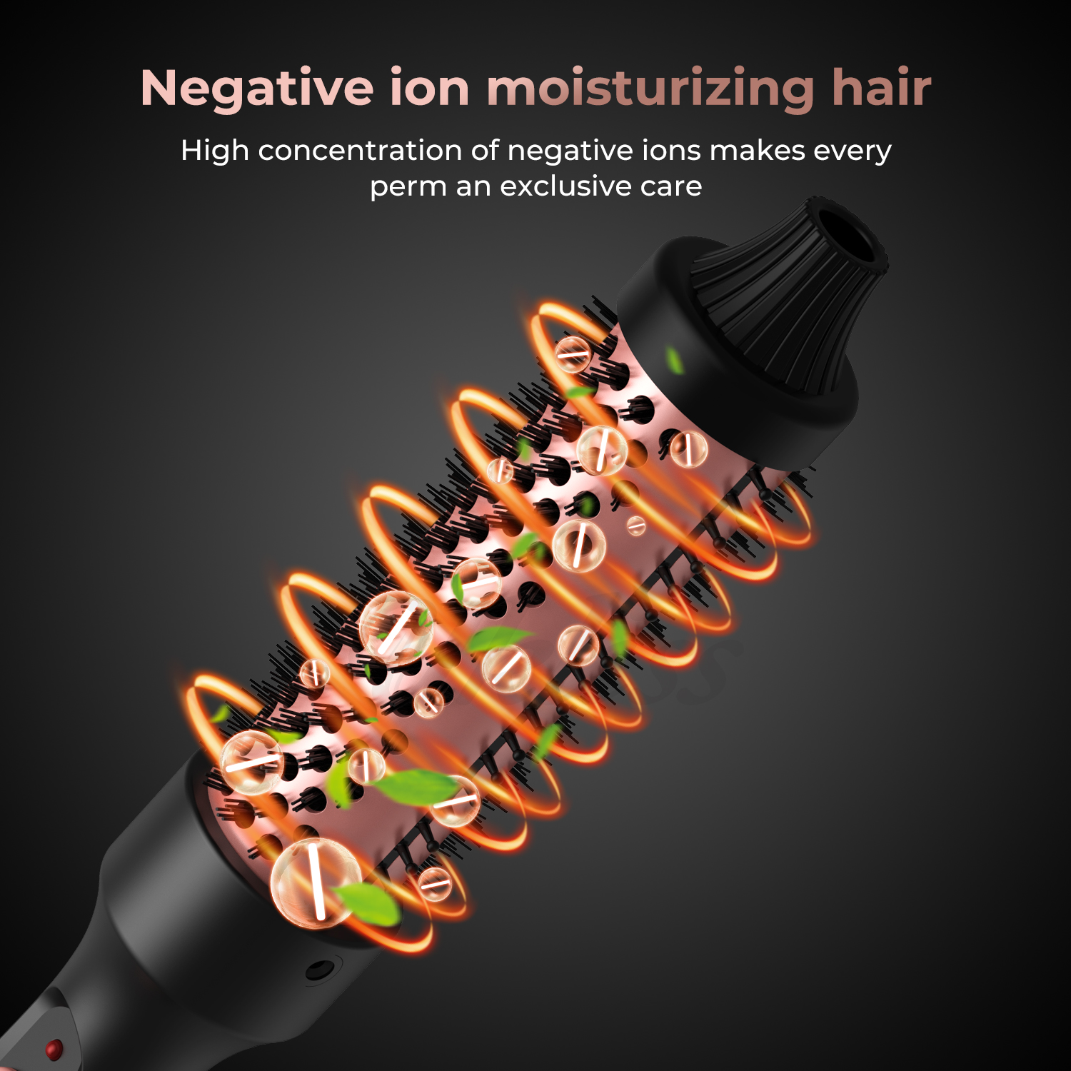 Thermal Brush, Ceramic Hair Curler Volumizing Brush Round Heated Curling Iron Brush