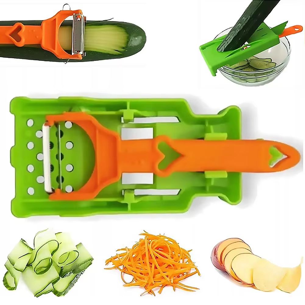 Cocororo Multifunctional Fruit and Vegetable Peeler with Juicer – Dual Blade Zest and Strip Peeler for Potatoes, Oranges