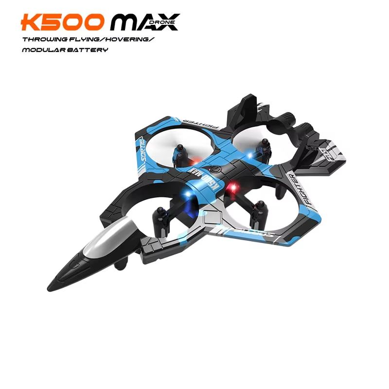 K500 RC Drone Fighter Jet - 2.4G Remote Control Airplane with 360° Flips and Hovering