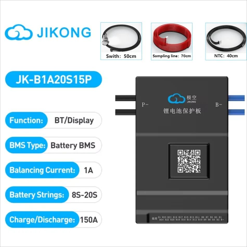 Smart Active Balance BMS Lifepo4 Li-Ion LTO Battery Management System 8S–24S 60A–600A