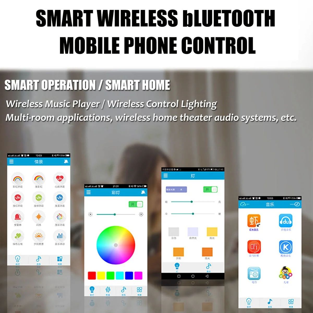 Smart RGB LED Ceiling Light with App and Remote Control