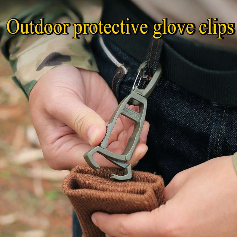 Portable Outdoor Glove Clip Anti-Drop Multi-Purpose Hook for Camping & Hiking Gear
