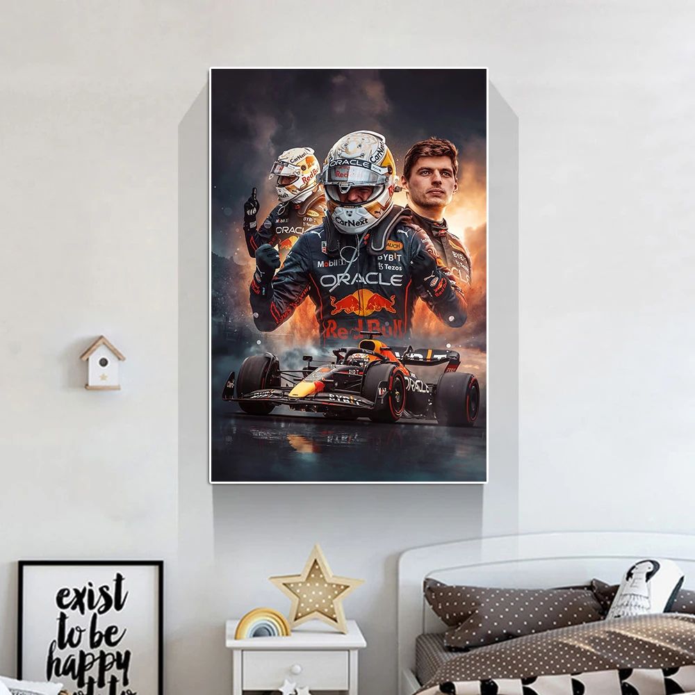 Verstappen F1 Graffiti Canvas Wall Art