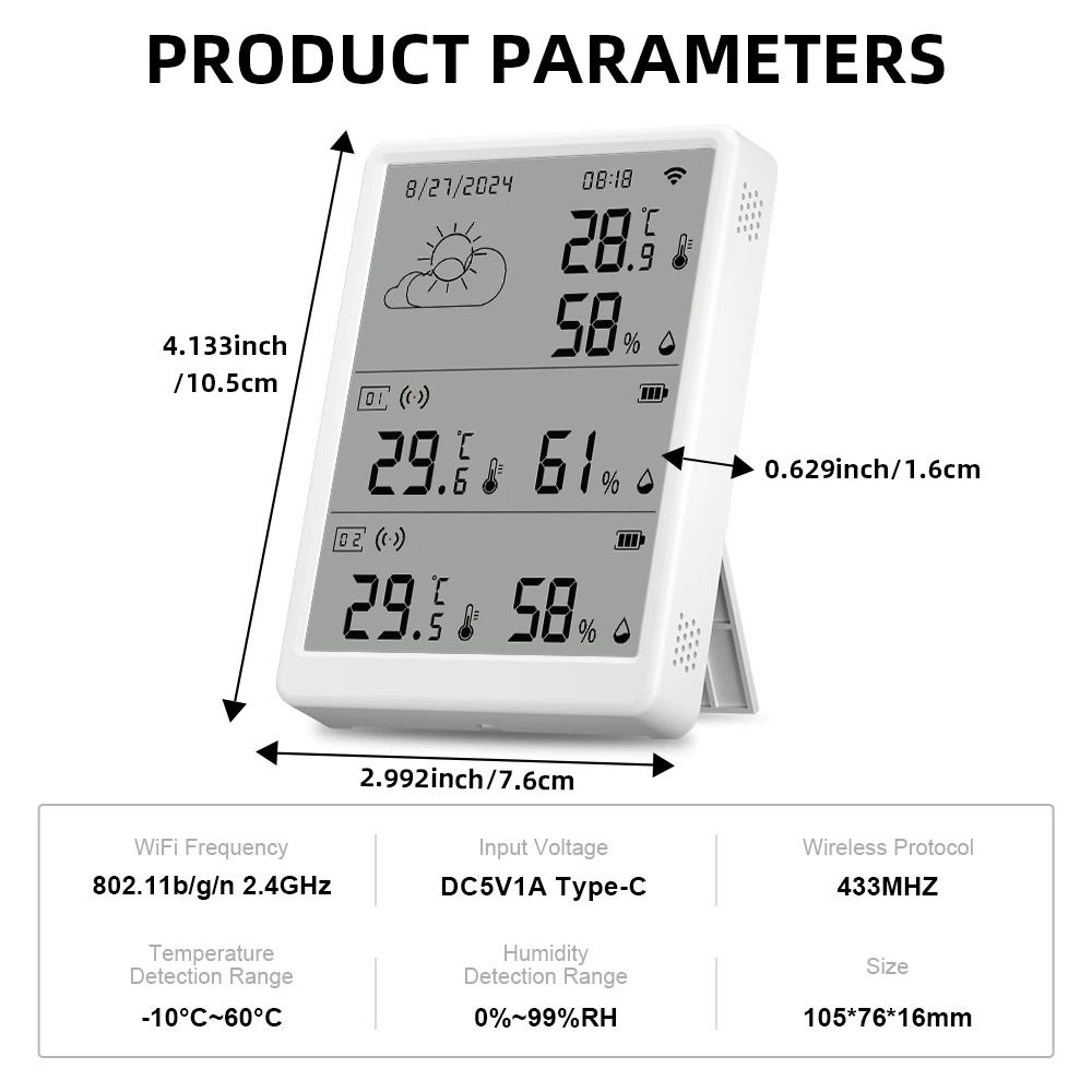 Tuya WiFi Smart Weather Station Kit