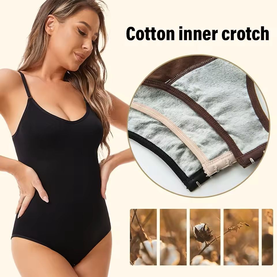 Seamless Full Body Shaper – Slimming Bodysuit with Open Crotch and Butt Lifter