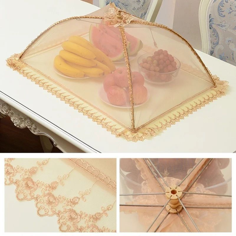 Umbrella-Style Food Cover – Lace Mesh Fly Protection Table Cover