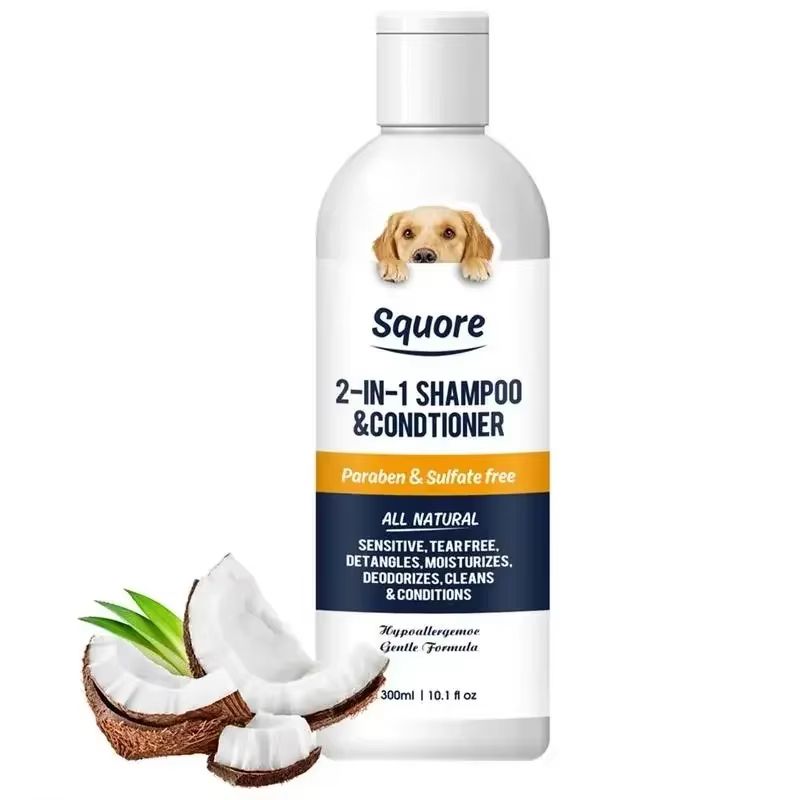2 in 1 Puppy Shampoo and Conditioner for Sensitive Skin – Natural Moisturizing Dog Grooming Wash
