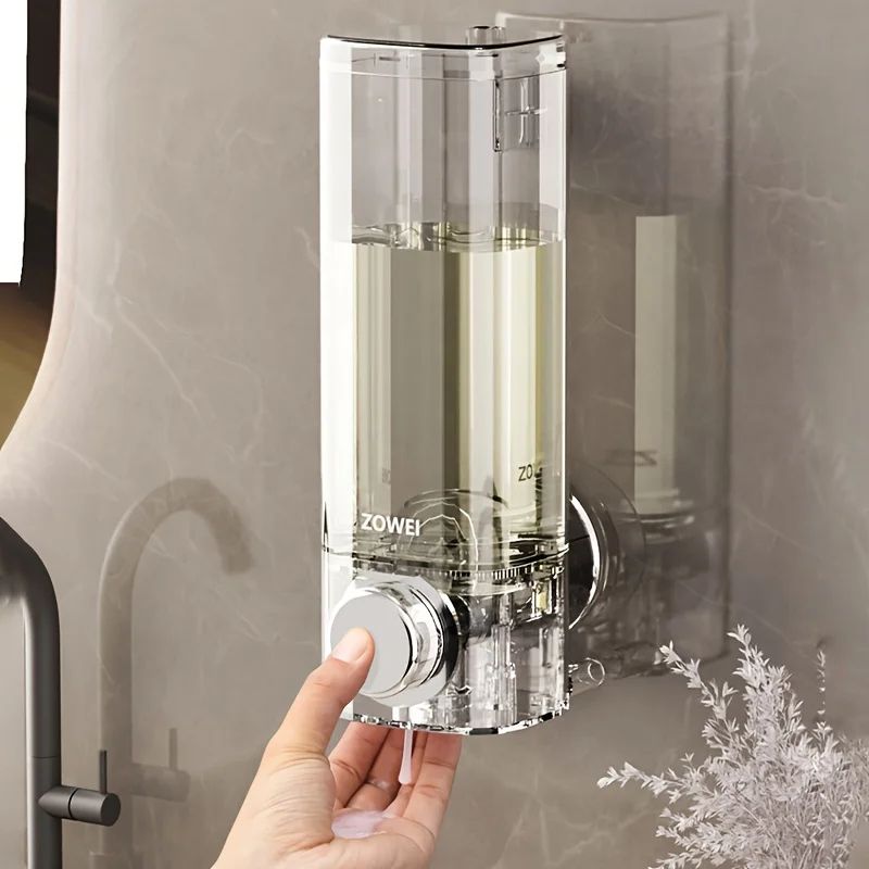 EasyMount No-Drill Wall Soap Dispenser - Suction Cup, Refillable & Space-Saving