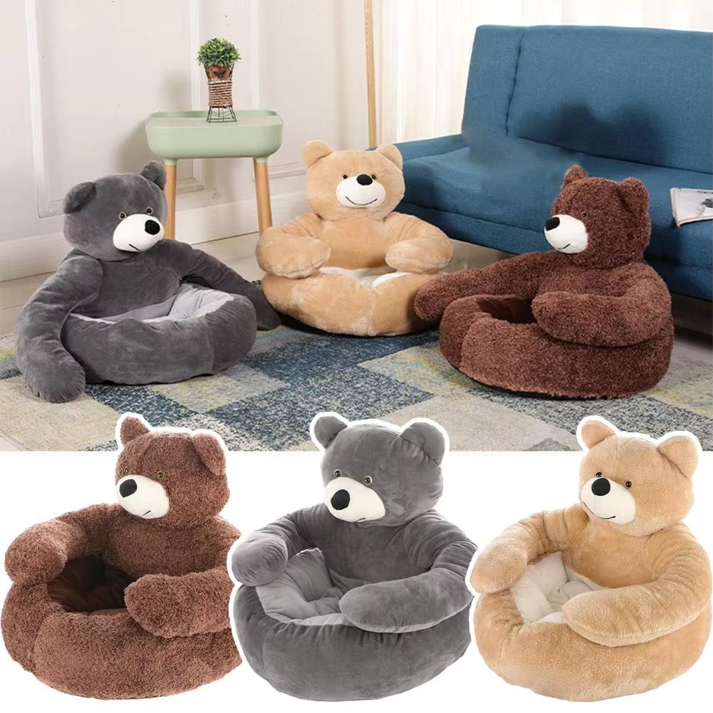 CozyBear Plush Pet Bed with Removable Washable Mat (Four Seasons Dog & Cat Sleeping Pad)