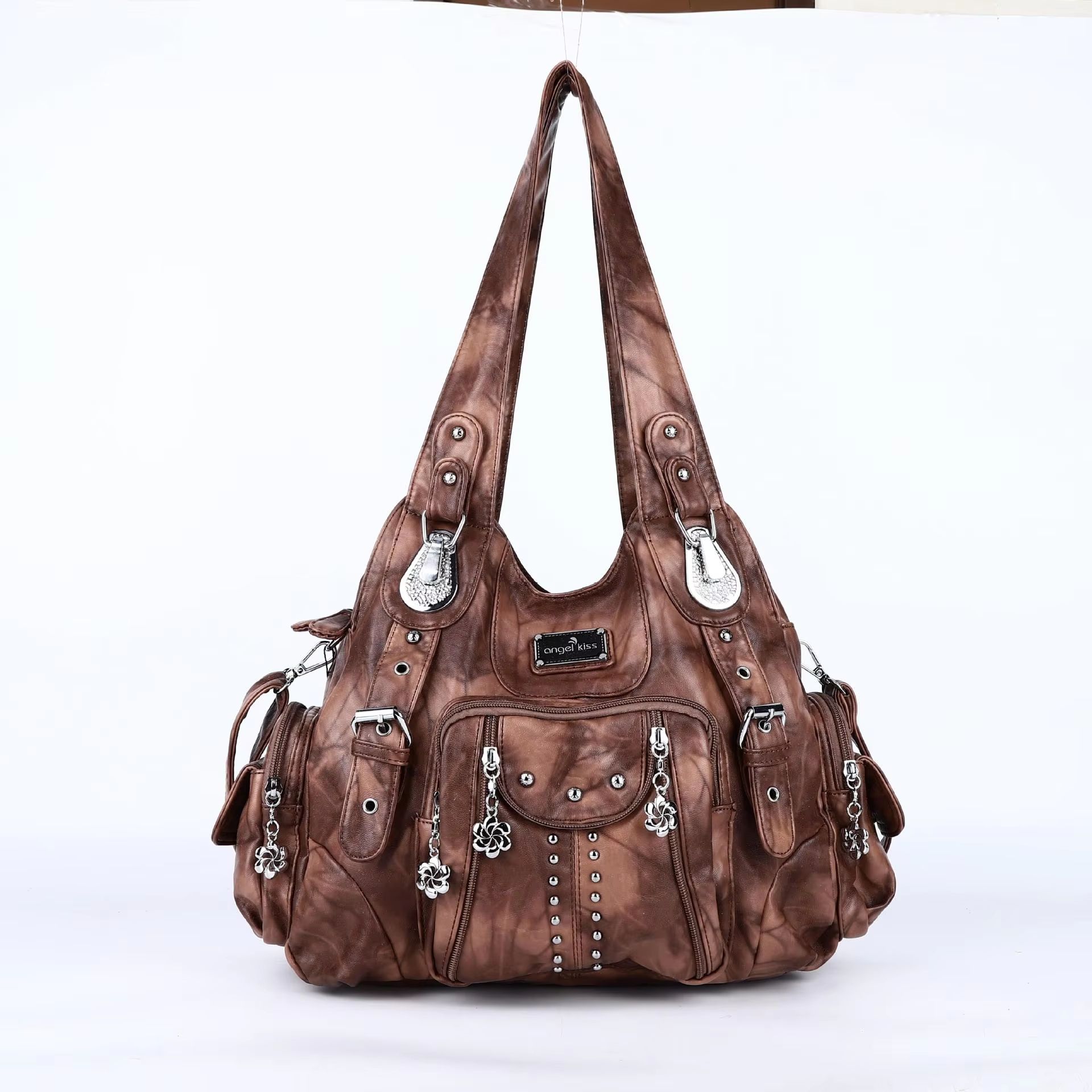 Angelkiss PU Leather Women's Handbag Shoulder Bag Large Fashion Satchel