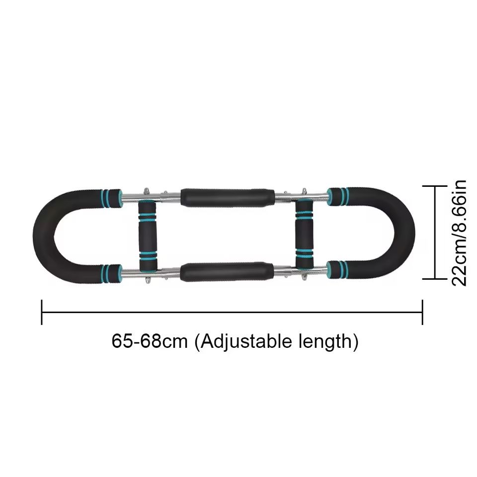 Adjustable Arm Exerciser Bar with Foam Handle and Chest Expander