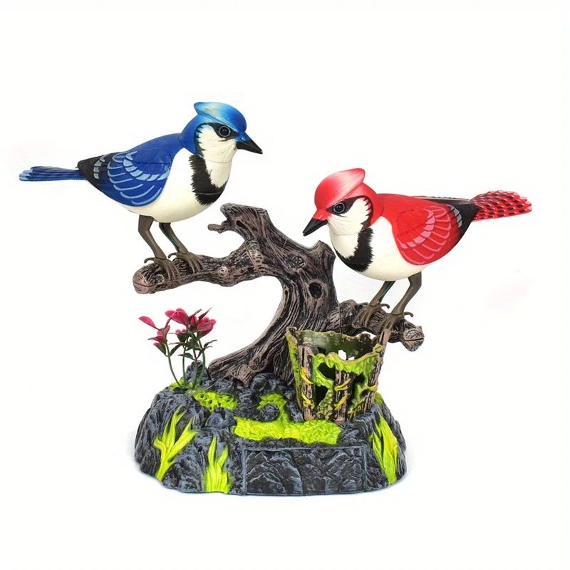 2D Acrylic Bird Ornament – Vivid Color Printed Decorative Desktop Statue for Home & Office
