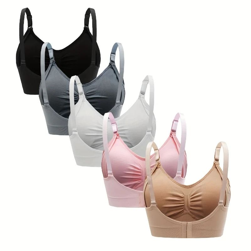 Plus Size Seamless Nursing Bra Set for Breastfeeding Women