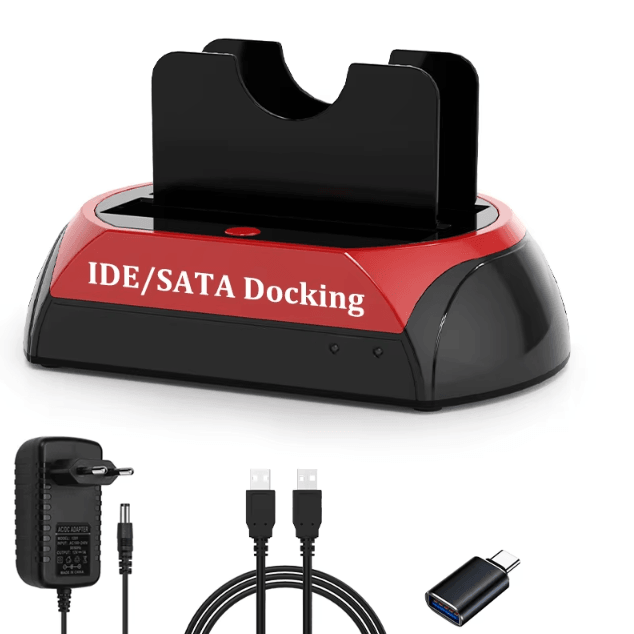 USB to SATA IDE Dual Bay Hard Drive Docking Station for 2.5 and 3.5 Inch Drives
