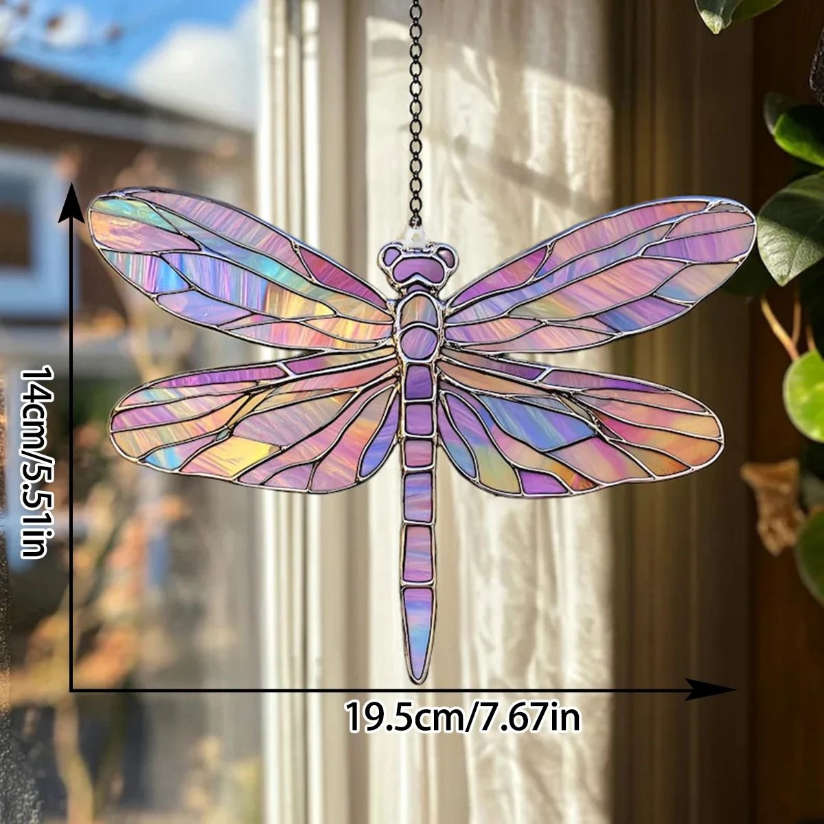 Colorful Dragonfly Suncatcher Acrylic Hanging Window Decor