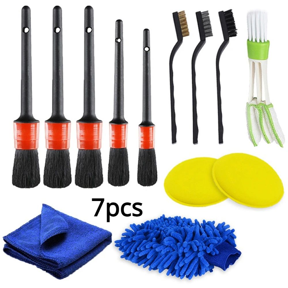 Car Detailing Brush Set Interior Exterior Cleaning Tools for Deep Cleaning