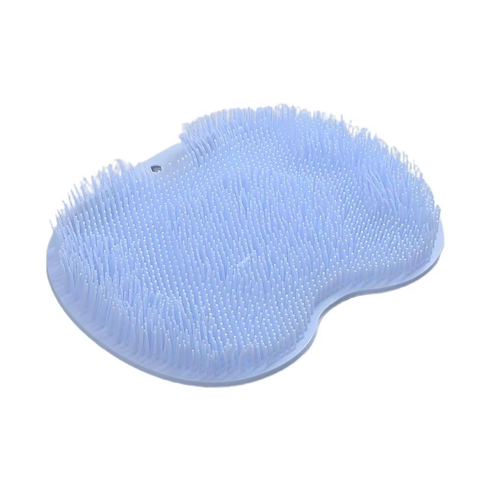 Wall Mounted Silicone Shower Scrubber Massage Pad Foot and Back Cleaning Mat