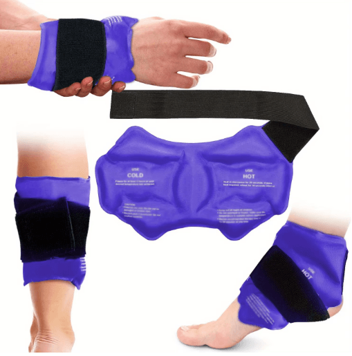 Reusable Ankle Ice Pack Wrap – Hot & Cold Compression Ankle Brace for Injury Relief
