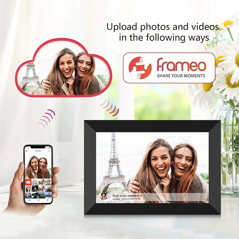 HD Touch Screen Digital Picture Frame, WIFI Frameo Smart Photo Album