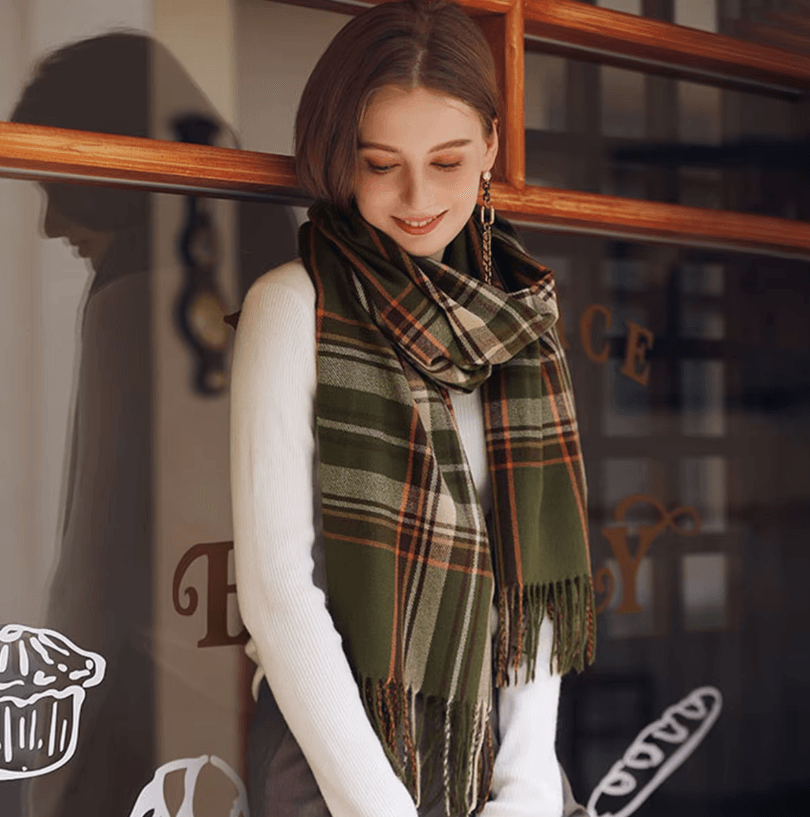 Womens Scottish Tartan Plaid Scarf – Soft Warm Long Wrap Shawl